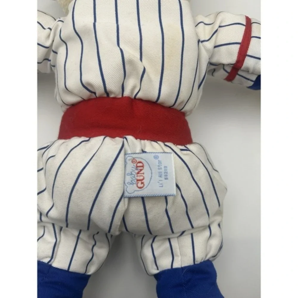 Baby Gund My First Teddy Baseball Teach ME White Lil All Star‎